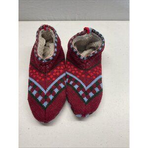 Bombas Gripper‎ Slippers House Shoes Socks Size M (M 7-9.5, W 9-11.5) Red